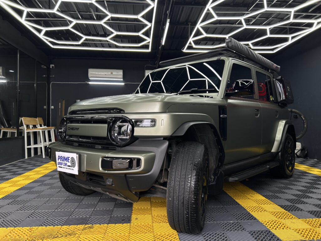 Chery V23 หุ้มฟิล์มผิวด้าน มุมหน้าเฉียง